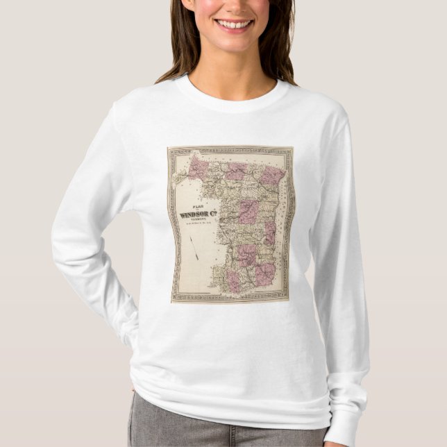 Camiseta Plan de la compañía de Windsor en Vermont (Anverso)