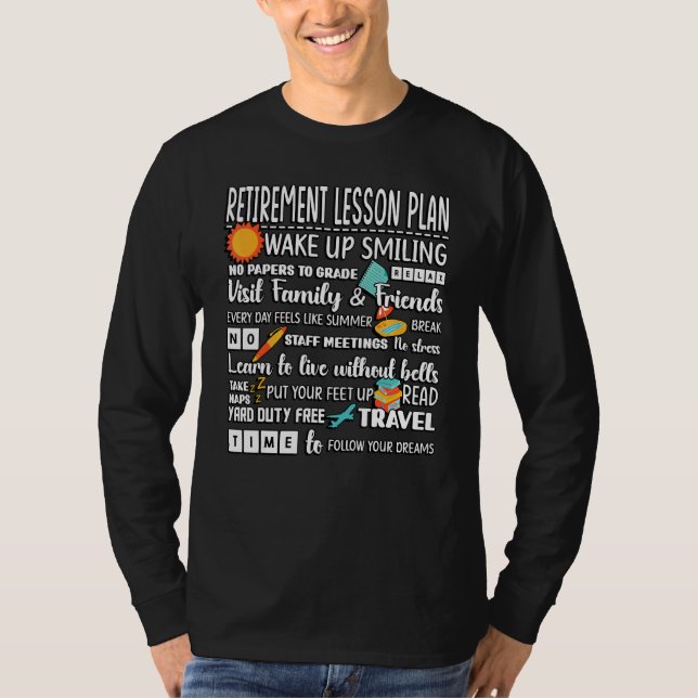 Camiseta Plan de Lecciones de Jubilación de Maestros Retira (Anverso)