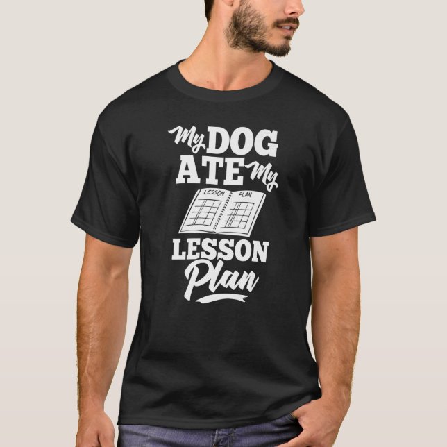 Camiseta Plan de Lecciones Maestra Preescolar Planner Schoo (Anverso)