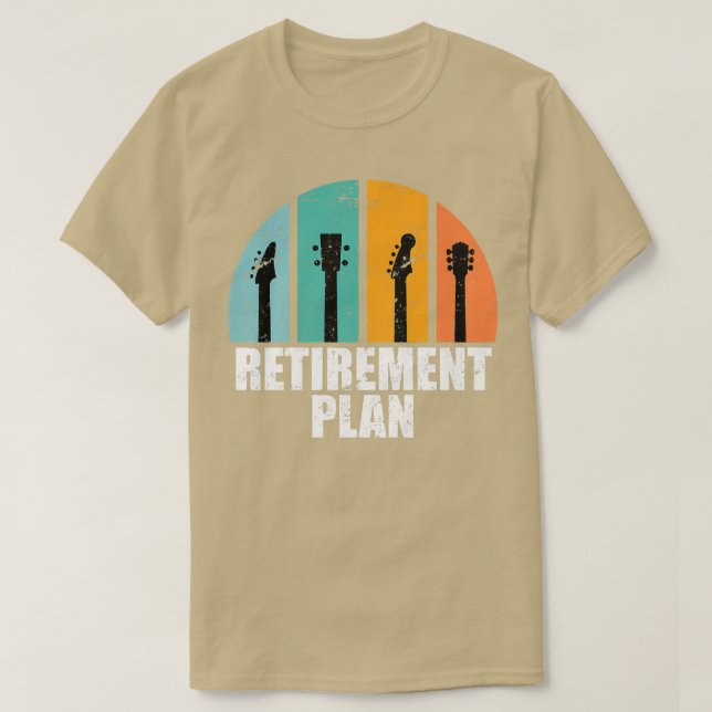 Camiseta Plan de pensiones de los músicos guitarra eléctric (Diseño del anverso)