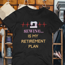 Camiseta Plan de retiro de costura divertida