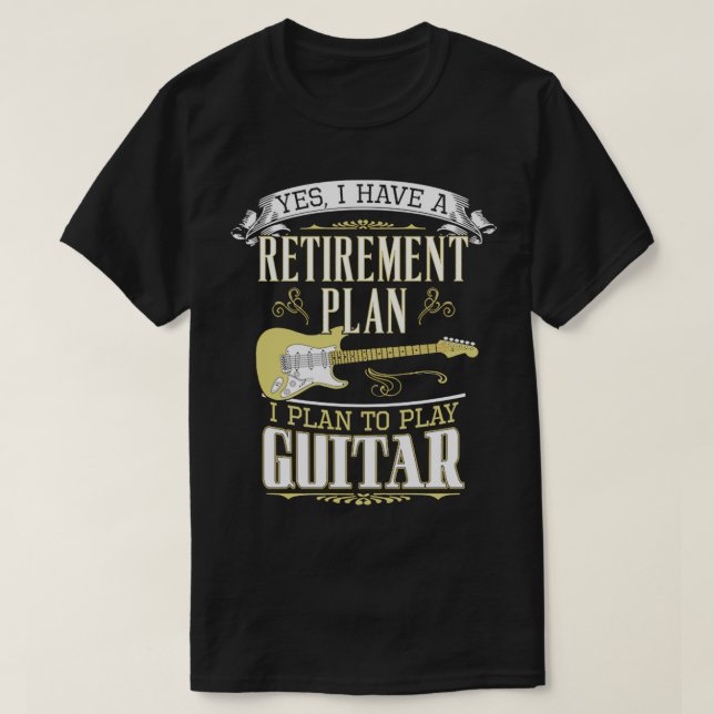 Camiseta Plan de retiro de guitarra (Diseño del anverso)