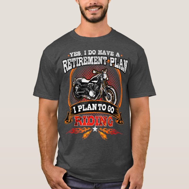 Camiseta Plan de retiro para motocicletas de ciclismo (Anverso)