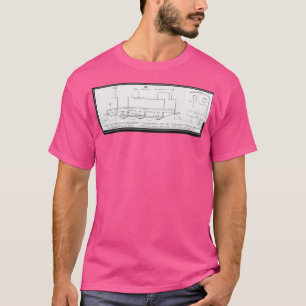 Camiseta Plan de una locomotora de vapor