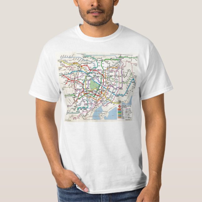 Camiseta Plan del metro de TOKIO (Anverso)