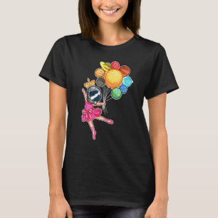 Camiseta Plan divertido de bailarinas de ballet de astronau