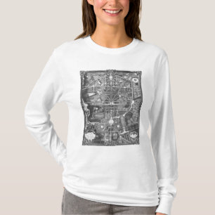 Camiseta Plan general de la ciudad y del castillo francés