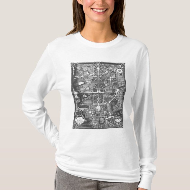Camiseta Plan general de la ciudad y del castillo francés (Anverso)