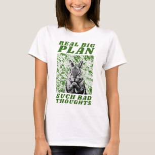 Camiseta plan muy grande, pensamientos tan malos