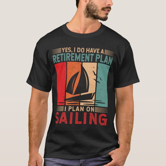 Camiseta Plan para el capitán Sailor Boating (Anverso)