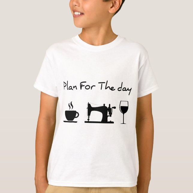 Camiseta Plan Para El Día Coffee Scoser Máquina De Vino Fun (Anverso)