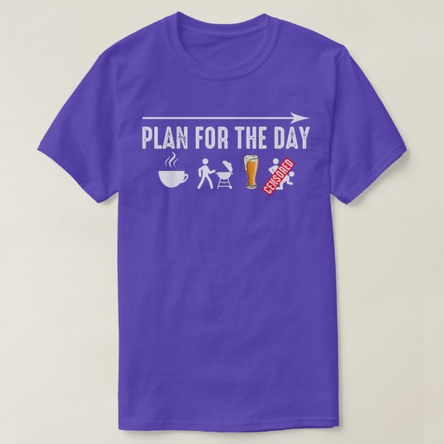 Camiseta Plan Para Hoy Funny Tea BBQ Lover Beer S (Diseño del anverso)