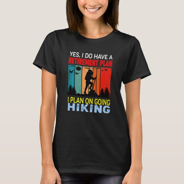 Camiseta Plan Retro Sunset Slogan Retirement Plan I (Anverso)
