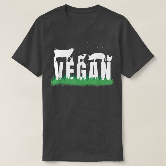Camiseta Plan Vegetariano de Derechos Animal sobre Cambio C (Diseño del anverso)