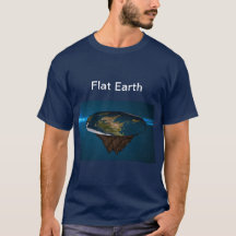 Camiseta plana del azul de la tierra