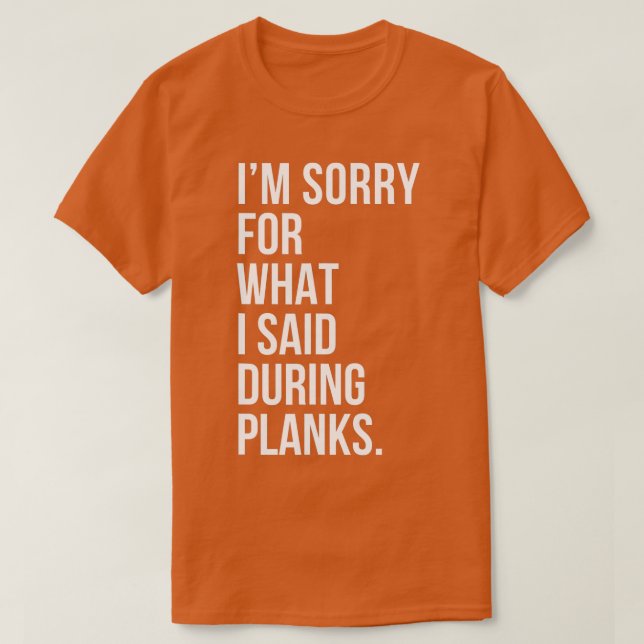 Camiseta Planchas Funny Planking Gym Fitness Workout (Diseño del anverso)