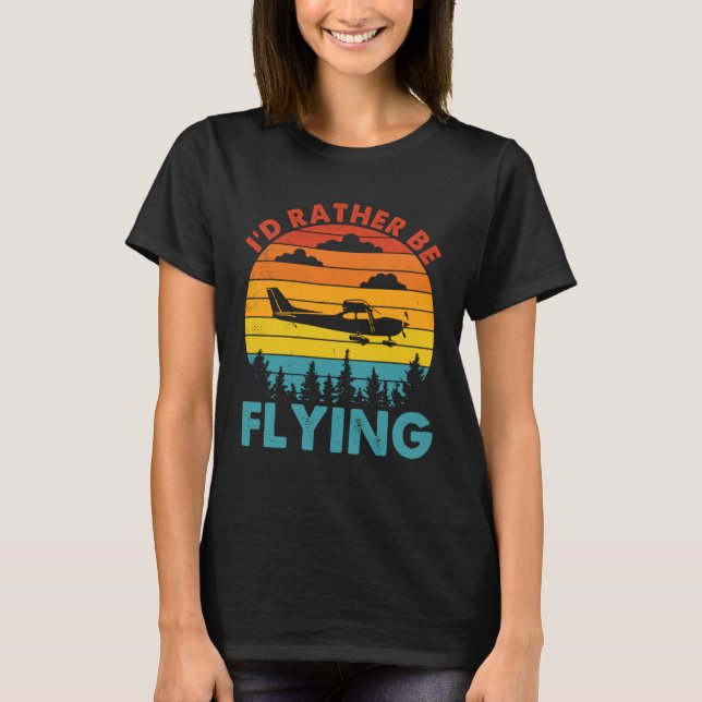 Camiseta Plane Propeller Airplane Decorations Pilot Sunglas (Anverso)