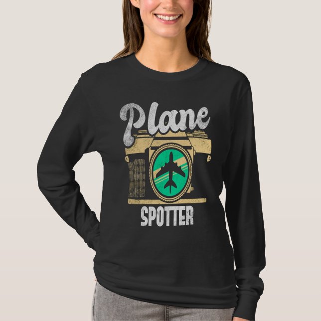Camiseta Plane Spotter Spotting Aircraft Airplane Fan Love  (Anverso)