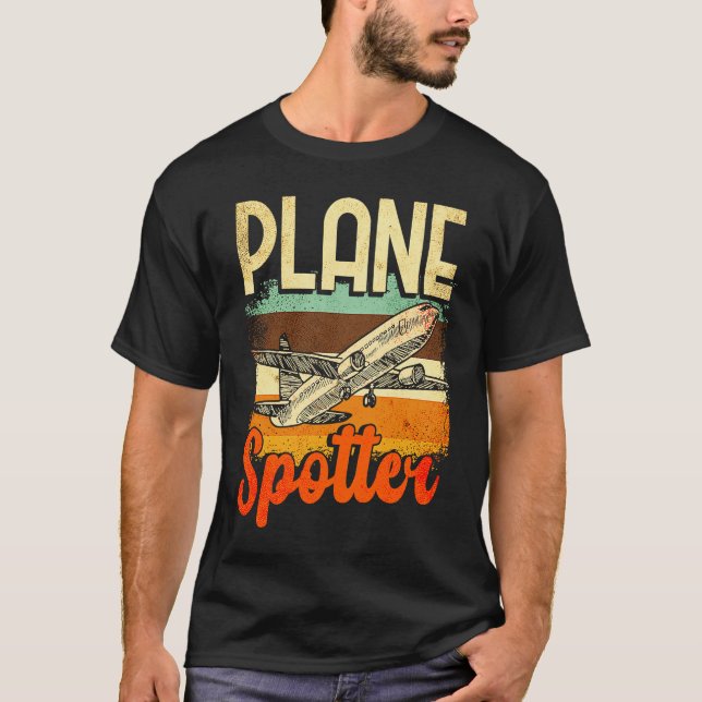 Camiseta Plane Spotter Spotting Aircraft Airplane Fan Love (Anverso)
