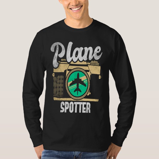 Camiseta Plane Spotter Spotting Aircraft Airplane Fan Love  (Anverso)