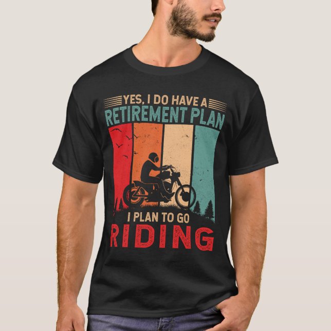 Camiseta Planea ir en moto divertida (Anverso)