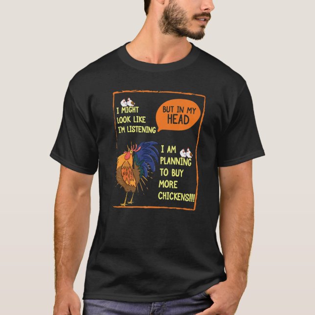 Camiseta Planeando comprar más pollo Gracioso Amor Ro (Anverso)