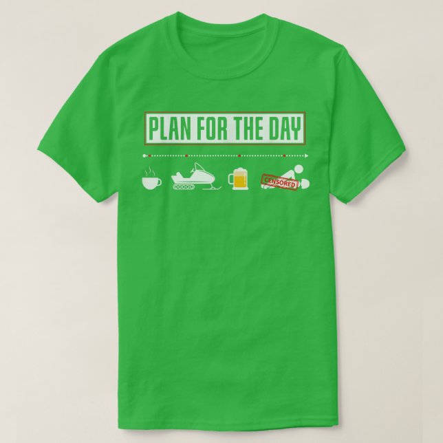 Camiseta Planear Para El Día Divertido Snowmobile (Diseño del anverso)