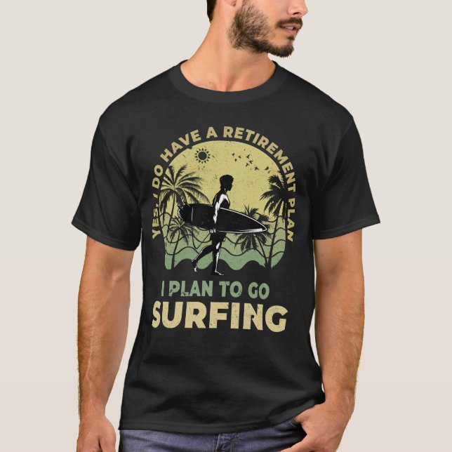 Camiseta Planeo ir a surfear en la vida marina (Anverso)