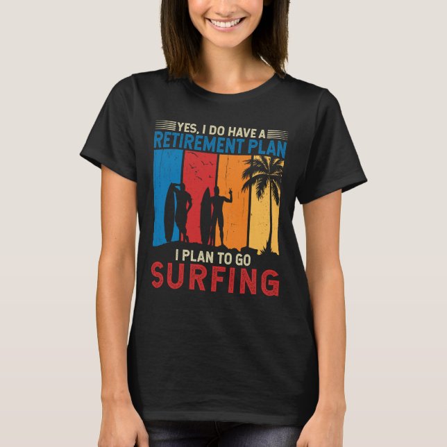 Camiseta Planeo ir a surfear sobre la vida marina (Anverso)