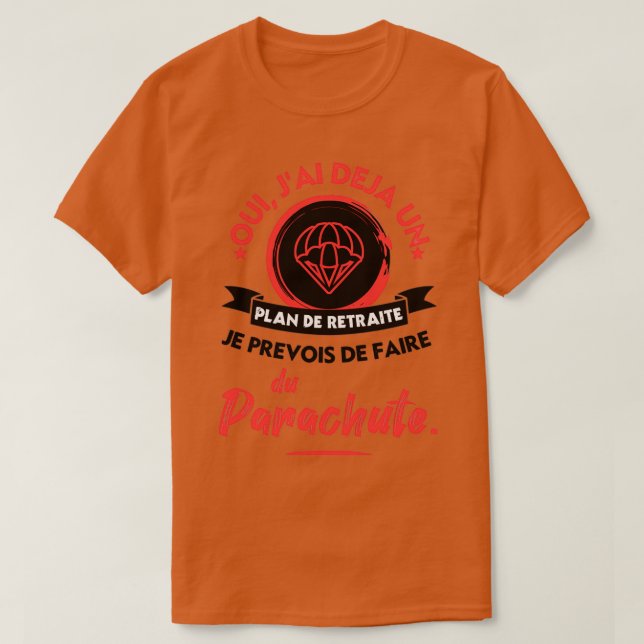 Camiseta Planeo Ir De Paracaidismo 1 (Diseño del anverso)