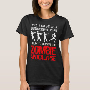 Camiseta Planeo Sobrevivir Al Apocalipsis Zombie