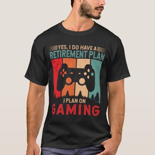 Camiseta Planeo un regalo de retiro para jugadores divertid (Anverso)