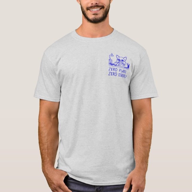 Camiseta Planes cero energía (azul) (Anverso)