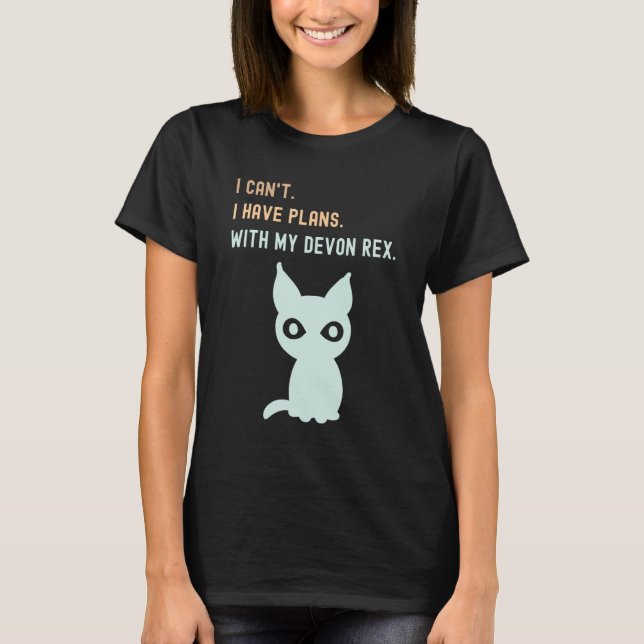 Camiseta Planes con mi Devon Rex - Amante de los gatos (Anverso)