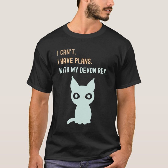 Camiseta Planes con mi Devon Rex - Amante de los gatos (Anverso)