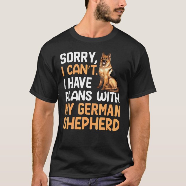Camiseta Planes con mi pastor alemán Shepard Sheph (Anverso)
