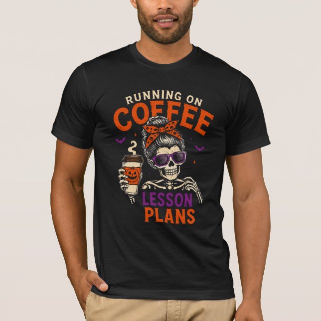 Camiseta Planes de Lecciones de Café para Profesores en Hal (Anverso)
