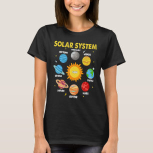 Camiseta Planes De Sistema Solar Para Niños Espacio De Sist