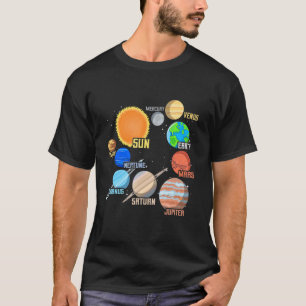 Camiseta Planes De Sistemas Solares Y Científicos Espaciale