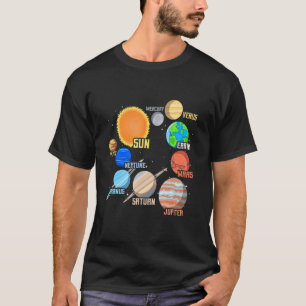 Camiseta Planes De Sistemas Solares Y Científicos Espaciale