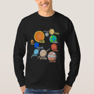 Camiseta Planes De Sistemas Solares Y Científicos Espaciale