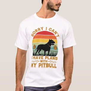 Camiseta Planes para perros Pitbull Atardecer Retro_1