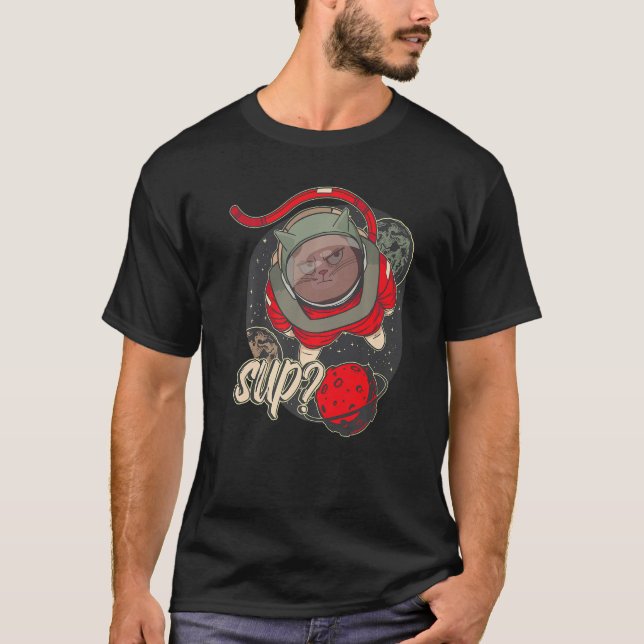 Camiseta Planet Astronaut Space Cat Kids Astrology (Anverso)