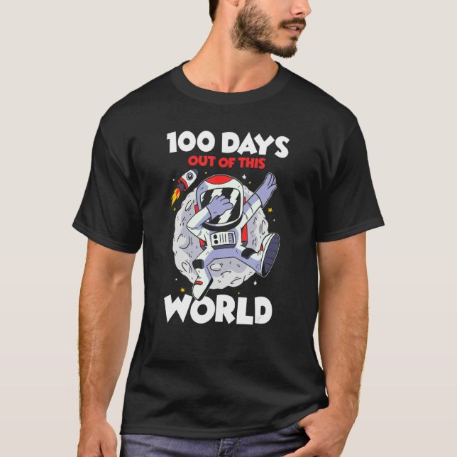Camiseta Planet Astronomer Astronaut Student 100 Days of Sc (Anverso)