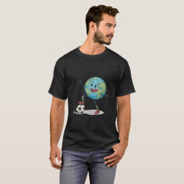 Camiseta Planet Earth playing soccer