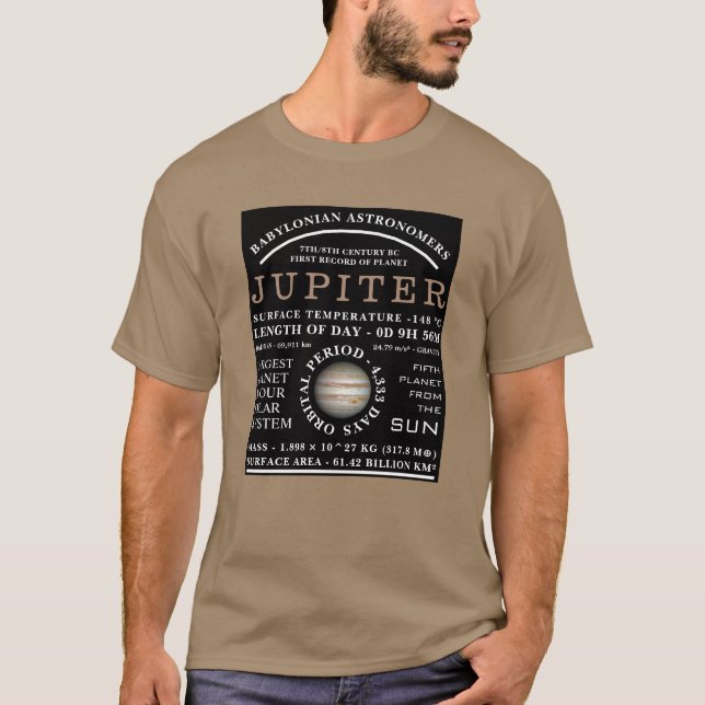 Camiseta Planet Júpiter Astronomía detallada (Anverso)