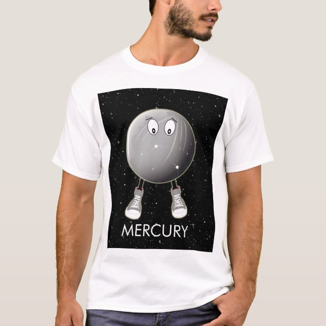 Camiseta Planet Mercury & Stars (Anverso)
