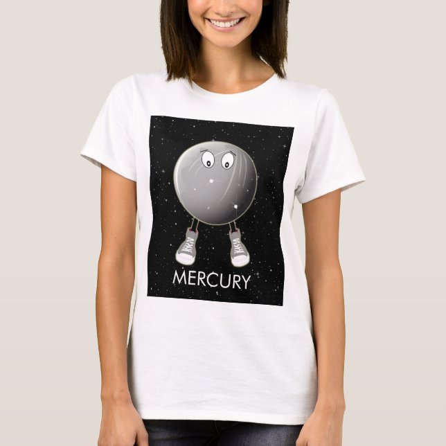 Camiseta Planet Mercury & Stars (Anverso)