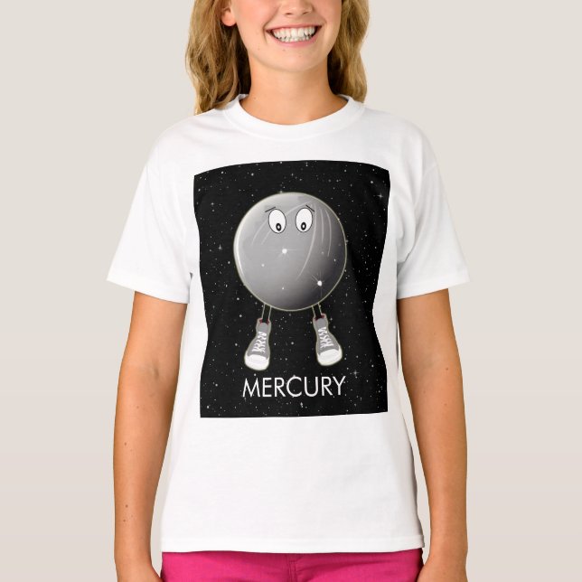 Camiseta Planet Mercury & Stars (Anverso)