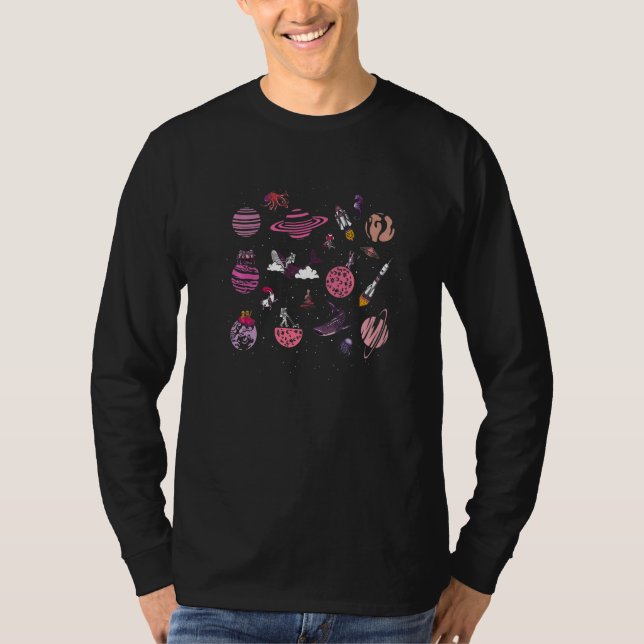 Camiseta Planet Moon Eclipse Astronomy Astronomer Constella (Anverso)